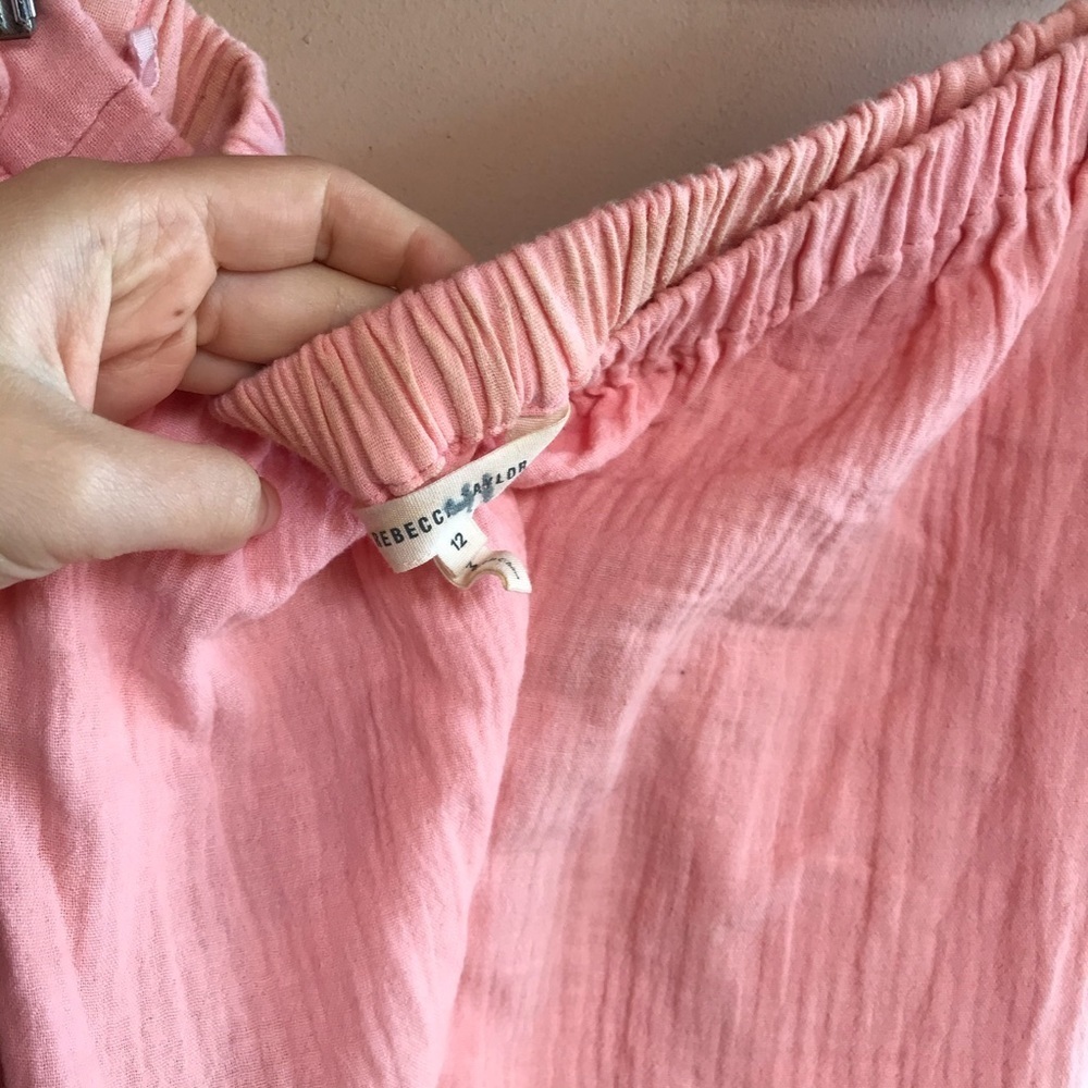 Rebecca Taylor / pink off shoulder gauze dress - Picture 4 of 4